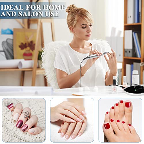 ENGERWALL Torno para Uñas Profesional, Pulidor Limado Profesional Uñas con Botones Táctiles y Pantalla HD LED Digital, 35.000 RPM Versión Mejorada, para Torno Manicura y Pedicura Gel o Acrilicas