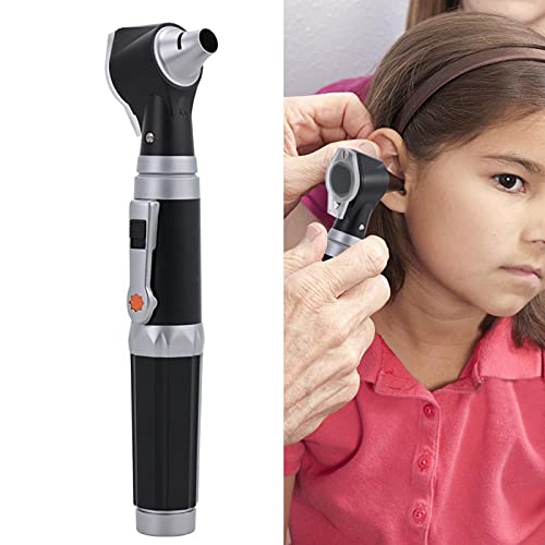 Espéculo de oído, diagnóstico Otoscopio Cuidado oído Espéculo Lente aumento Lámpara LED Cabeza de otoscopio profesional Alcance del oído con juego de luces para el hogar Profesional Niños Adult