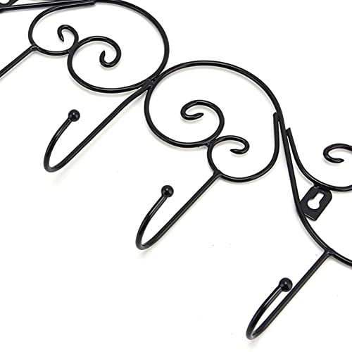 Evonecy Perchero, Gancho de Puerta Clásico Y Elegante con Material de Hierro de Calidad para Cocina, Sala de Estar, Dormitorio Y Baño para la Mayoría de Las Personas