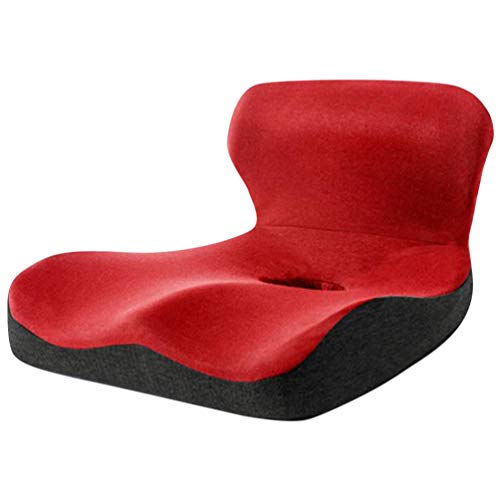 EXCEART Cojín Ortopédico para Asiento Almohada Lumbar para Silla de Oficina Cojín para Asiento de Coche Cojín para Silla de Escritorio para Cóccix Dolor Lumbar Alivio de La Ciática
