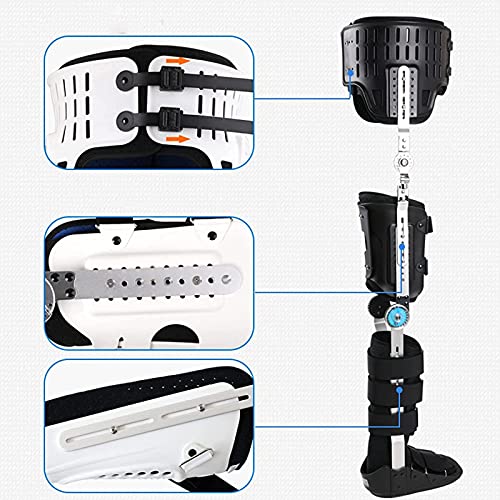 FACAZ Cadera, Rodilla, Tobillo, pie, ortesis, Fractura de Pierna, extremidad Inferior, parálisis, Cadera, Caminar, Fijo, con Botas para Caminar, Suela de Refuerzo, transitable