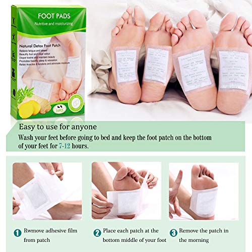 Faffooz Parches Detox para Pies Parches para Pies Naturales Parches Para Los Pies Cuidado Se Utiliza para Eliminar Toxinas del Cuerpo, Aliviar el Estrés y Mejorar el Sueño