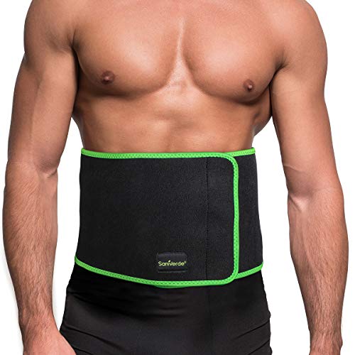 Faja Lumbar (S/M, L/XL) Entrenador de Cintura con Cierre de Velcro, Alivia la Musculatura de la Espalda, Soporte Lumbar para corrección de Postura… (L/XL, 120x20cm, Negro/Verde)