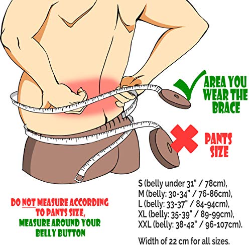 Faja para la espalda con tirantes, apoyo lumbar, cinturón de culturismo / halterofilia, entrenamiento, seguridad en el trabajo y postura - Marca Neotech Care (Talla L)