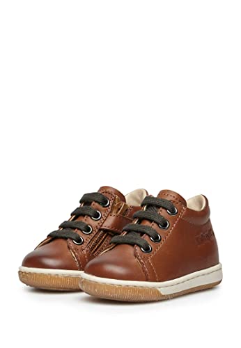 Falcotto Jay Zip-Zapato con Cordones y Cremallera Marrón 21