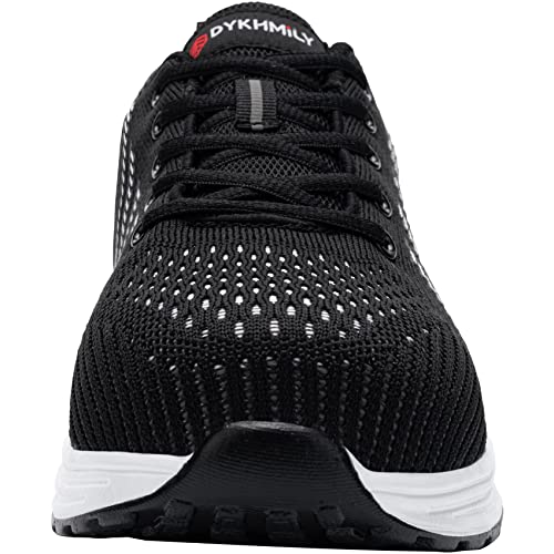 Fenlern Zapatillas de Seguridad Hombre Ligeras Colchón de Aire Zapatos de Seguridad Trabajo Punta de Acero Calzado de Seguridad (Rayas Blancas,42 EU)