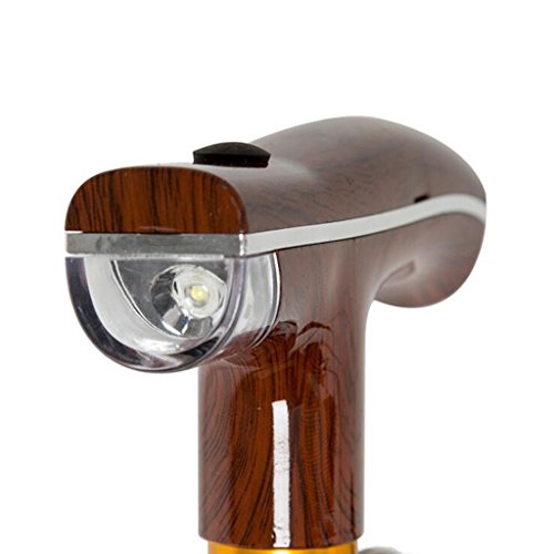 FEPDW Muletas para ancianos Muletas de cuatro patas Bastón con luz LED Muletas multifunción Iluminación inteligente escalable Bastones para exteriores Estables (Color: B) (Color: A)