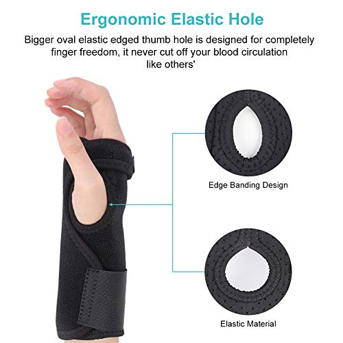 Férula Muñequera Nocturna, Ferula Mano Derecha, Soporte del túnel carpiano con Férula extraíble, Ajustable Transpirable Ferula Tunel Carpiano, Alivio del Dolor de Tendinitis y Lesiones Deportivas