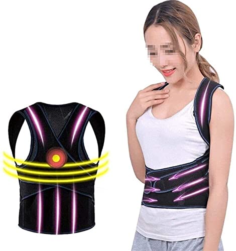 FETTR Corrector de Postura de Espalda para Hombres y Mujeres, cinturón de corrección de cifosis de diseño Transpirable en Forma de Panal 3D, Corrector de Espalda Recta con Asiento (tamaño: Mediano)