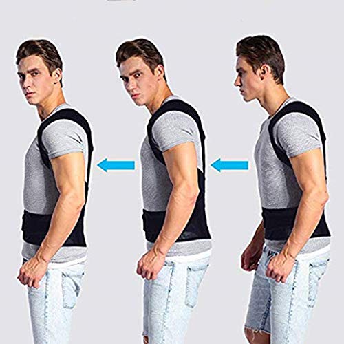 FETTR Soporte para la Espalda Corrector de Postura Soporte de clavícula para la Parte Superior de la Espalda y el Hombro, cinturón de corrección El Mejor Soporte para Mejorar la Postura de Hombres y