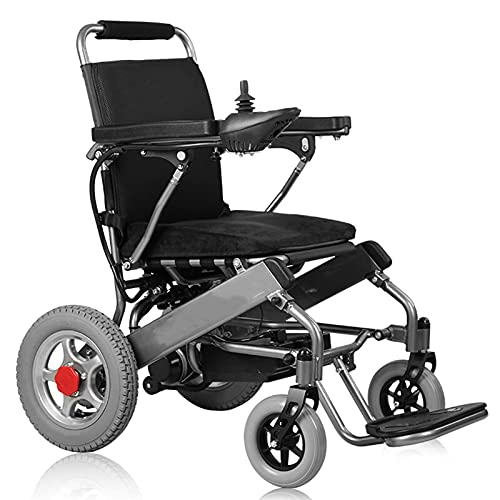 FGVDJ Silla de Ruedas eléctrica, Plegable Silla de Ruedas Ligera Silla de Ruedas eléctrica Scooter Inteligente Plegable y Ligero para discapacitados Silla de Ruedas de ale