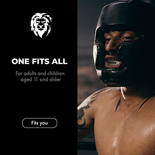 FIGHTR® Premium Protector bucal – respiración Ideal & fácil de Ajustar, protección Dental Deportiva para Boxeo, MMA, Muay Thai, Hockey y Deportes de Lucha, Incluye Caja higiénica