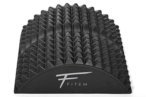 Fitem - Dispositivo curvado para enderezar la espalda y las lumbares, corrector de postura con puntos gatillo que ayuda a la descompresión vertebral, masajea la espalda