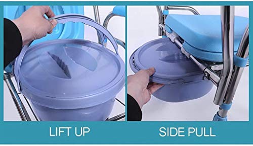F.L.S Taburetes Y Asientos De Ducha Y Baño Silla con Orinal - Asientos de Inodoro elevados - Médico Paciente Posición elevada de heces - Silla de baño WC Ancianos (Color : A)