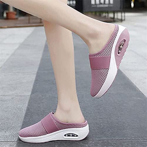 FOLENZU Zapatos para Caminar con colchón de Aire sin Cordones Zapatos para Caminar ortopédicos para diabéticos, Zapatos sin Cordones con colchón de Aire