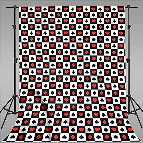 Fondo de fotografía de 1,2 x 1,8 m, diseño a cuadros, palas de microfibra, telón de fondo de tela, con bolsillo para barra (solo telón de fondo) para fotografía de vídeo y televisión
