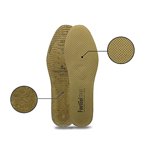 Footgel - Plantilla Extra cómoda de uso diario para hombre (Naranjo, 43-46)