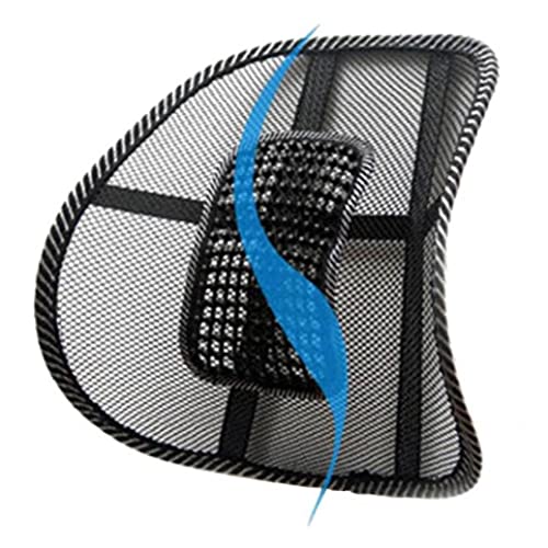 Froiny Massh Back Cojín Lumbar Masaje Lumbar Ventilate Soporte con Correa Elástica para Silla Oficina Asiento Automóvil