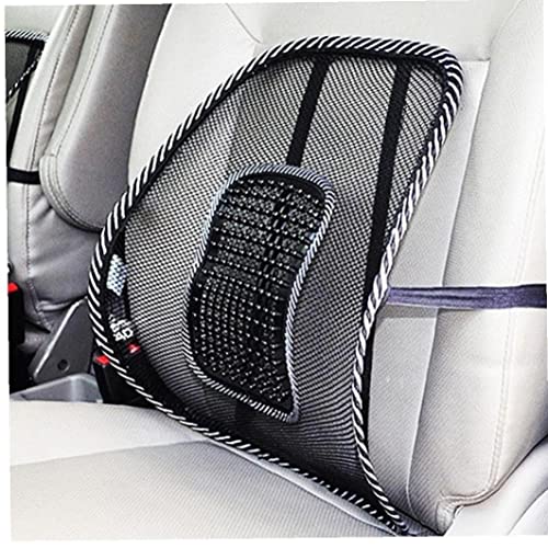 Froiny Silla Acogida Masaje Lumbar Malla Lumbar Atrás Soporte Ventilación Lumbar con Correa Elástica para Oficina Asiento Automóvil