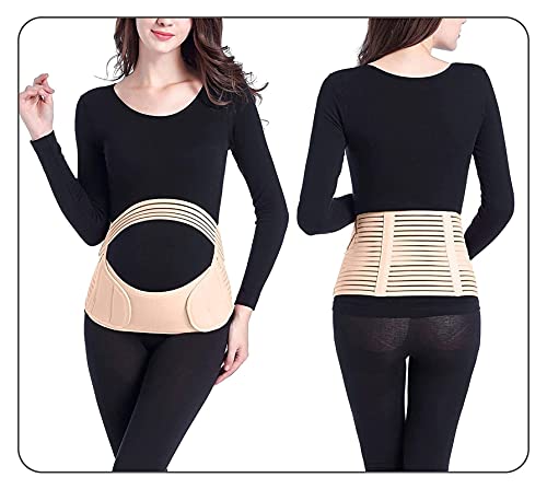 FYRGHZ Cinturón de Embarazo Soporte de Maternidad Banda de Abdomen Ortesis de Vientre Cinturón de recuperación pélvico posparto Transpirable (Color: Beige, Talla: XXL) Harmonious Home