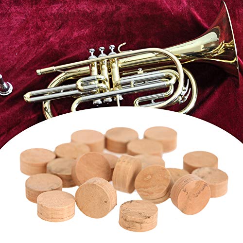 GAESHOW 20 Piezas 9,5mm Trompeta trombón reparación Piezas de Almohadillas de Corcho Accesorios de Instrumentos Musicales fáciles de operar