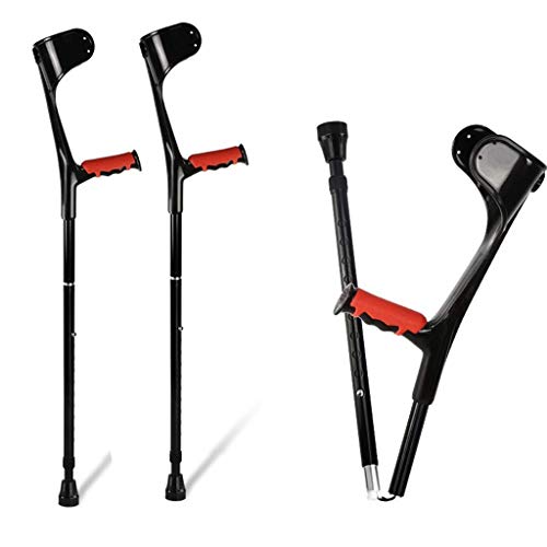 GDEVNSL Muletas de antebrazo Plegables para Adultos (par), muletas de puño Plegables con Almohadilla de Codo de aleación de Aluminio Ligera de Altura Ajustable, 1 Pieza