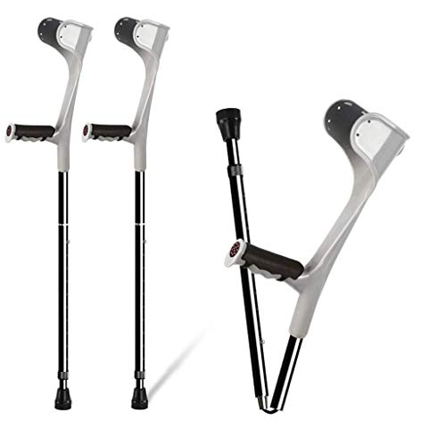 GDEVNSL Muletas Plegables de antebrazo con Codo para Adultos, muleta de Brazo Plegable con Altura Ajustable, aleación de Aluminio portátil, 2 Piezas