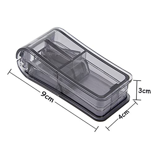 GeekerChip Cortador de Píldoras[2 piezas],Tabletas Divisorias con Abrazadera en V para Medicamentos Tabletas Pequeñas,con Pastillero,para Dividir y Transportar Medicamentos Diarios