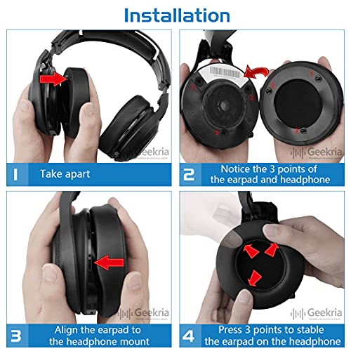 Geekria Sport Cooling Gel-Infused Almohadillas de Repuesto para Auriculares Razer ManO'War Wireless 7.1 Surround Sound Overwatch ManO'War Tournament Edition