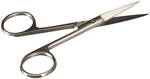 GIMA ref 26892 Tijeras quirúrgicas rectas en acero inoxidable punta recta aguda para enfermería y uso medical, accesorio del botiquín de primeros auxilios utilizable en hogar médico, 11.5cm