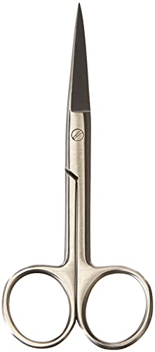 GIMA ref 26892 Tijeras quirúrgicas rectas en acero inoxidable punta recta aguda para enfermería y uso medical, accesorio del botiquín de primeros auxilios utilizable en hogar médico, 11.5cm