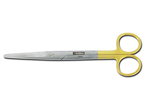 Gima S.P.A 26524 Mayo Tijeras con Golden Color mango, Recto, 23 cm