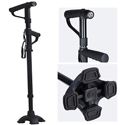 GJNVBDZSF Muletas para Adultos muletas de aleación de Aluminio, muletas para Adultos, Longitud Ajustable (78-100.5Cm), Diez manijas auxiliares de pie Ajustables en Altura,