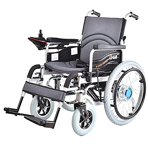 GLXLSBZ Silla de Ruedas eléctrica Plegable y Ligera Joystick de 360 ​​° Silla de Ruedas Plegable Todo Terreno Motor eléctrico Dual Power Ch (Regalos para Personas Mayores)