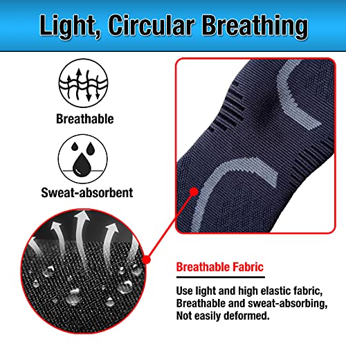 Goosom 1 Par Antideslizante Soporte de Tobillo Súper Elástico Transpirable, Calcetines Compresivos, Tobillera Estabilizadora Hombre y Mujer, Tobillera Protector Compresion para Correr, Fitness A40 M