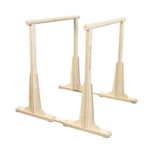 Gorilant - Barras Paralelas para Ejercicio Fondos, Barras de Gimnasia/Dip Station, calistenia, Altura 90cm Anchura Ajustable