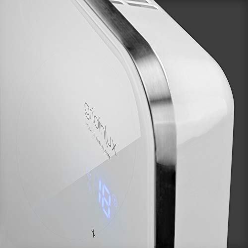 Gridinlux | Radiador Eléctrico Silencioso Programable | Control Móvil App y WIFI | 2 Potencias | Bajo Consumo | Apto para Baños | Homely WiFi Warm 1500W | Resistencia IP24