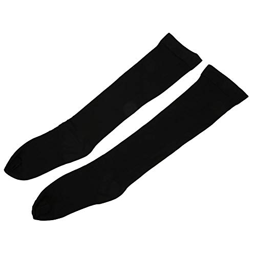 Growcolor Medias de compresión Medias elásticas para Venas de Pantorrilla adelgazantes Medias de compresión para Deportes al Aire Libre Negras con Forma varicosa de presión(Envuelva el Dedo del pie)