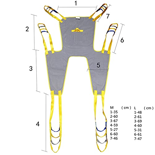 Gruas para Discapacitados, Arnés Elevación Paciente Cuerpo Completo, Grúa de Paciente, Eslinga De Elevación con Accesorios De Bucle,para Posicionamiento Y Elevación De La Cama, Accesorios de Enfermer