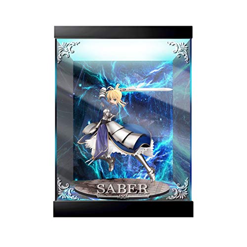 GSC destino Espada de la Victoria Espada de juramento juramento Sabre Modelo de visualización especializado caja fuerte acrílico luz LED HD Antecedentes de inyección de tinta hecha a mano GK cubierta