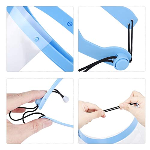 GT pro Protector Facial, Protección Bucal de Pantalla Ajustable de Cara Completa Visor Anti-Espuma Anti-Niebla Anti-Spray Pantalla Antipolvo para Cocina/Camping/Senderismo