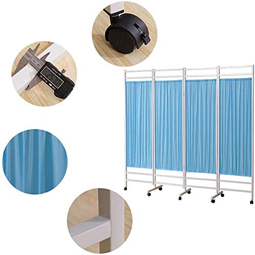 GZD 4-Disparador Plegable Médico Pantalla de privacidad Cortina Médico Biombo con la Rueda para Clínicas Médicas, Salones de Belleza