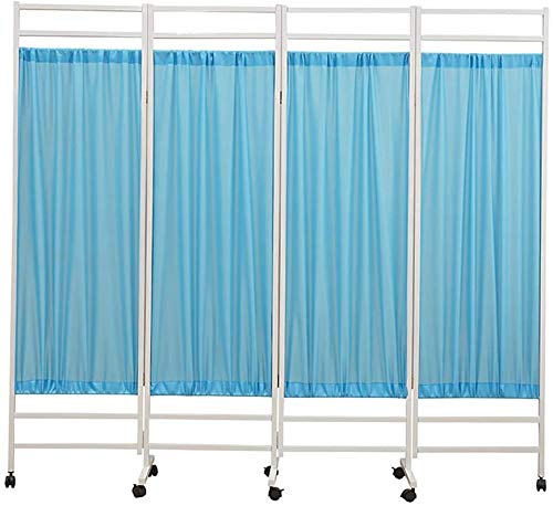 GZD 4-Disparador Plegable Médico Pantalla de privacidad Cortina Médico Biombo con la Rueda para Clínicas Médicas, Salones de Belleza