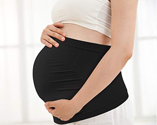 HBselect Fajas De Embarazo para Premamá Pack 3 Multicolor Banda Faja para Soporte Abdominal Durante El Embarazo con 3 Hebillas De Extensión Cintura para Embarazadas