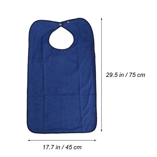 HEALLILY Adulto Babero Ropa Protector Impermeable Servilleta Delantal Comida a la Hora de la Comida Recolector de miga para Personas Mayores Personas Mayores con discapacidades
