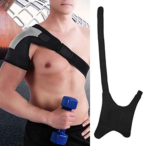 Heitune Deporte Vendaje de Hombro Ajustable de tensión Protección de la hombrera de protección Equipo Adecuado Protector Gris