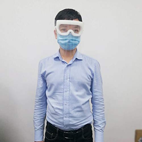 hemoton 2Pcs Protector Facial Protector Facial Completo Protector Médico Protector de Ojos Protección Facial Anti Saliva Cubierta Facial para Médicos Hospitalarios