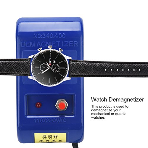 Herramienta de Reparación Erramienta de Desmagnetización de Mantenimiento Profesional de Tiempo de Reloj de Calibración Llave de Cuarzo 110-220V