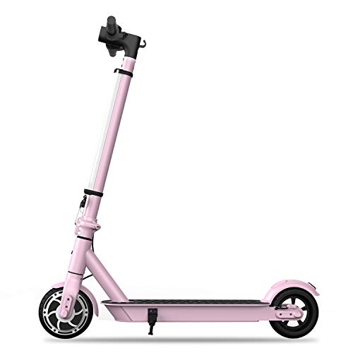 Hiboy Patinete Eléctrico S2 Lite - Neumáticos sólidos de 6.5" - hasta 16 KM de Largo Alcance y 21 KM/H Scooter portátil Plegable para niños Adultos con Doble Sistema de frenado