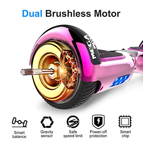 HITWAY 6.5” Patinete Eléctrico con Silla, Hoverboards Bluetooth, Scooter Eléctrico Asiento Kart, Self Balancing Scooter Potente Motor con Indicador LED, Regalo para Niños